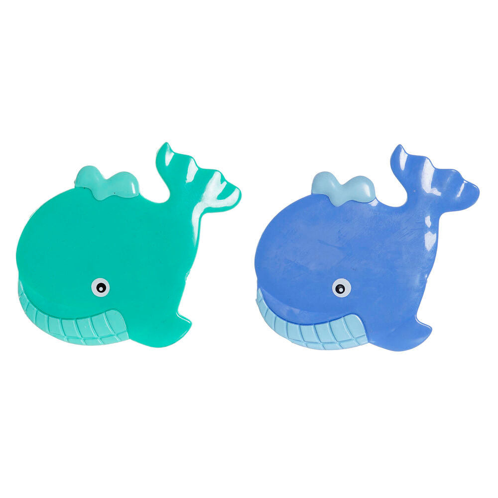 Bath rug DKD Home Decor Blue Turquoise PVC (2 pcs) (11.5 x 1 x 10 cm)