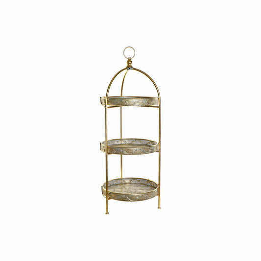 Shelves DKD Home Decor Golden Metal 3 Shelves (39 x 39 x 101 cm)