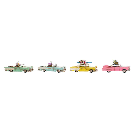 Decorative Figure DKD Home Decor Car Vintage (4 pcs) (25.8 x 10.5 x 9.5 cm)