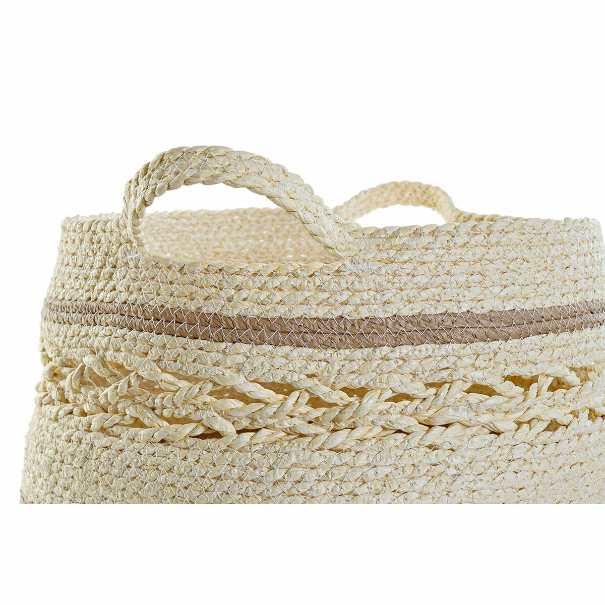 Basket set DKD Home Decor Natural Fibre (2 pcs) (40 x 40 x 34 cm)