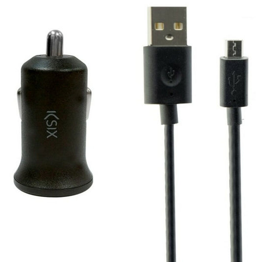 Wall Charger + USB Micro Cable KSIX 2A Black