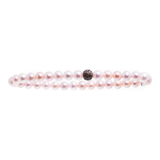 Ladies'Bracelet Lancaster JLA-BR-SB-4-PU Pink Golden Zircons Sterling silver 16 mm