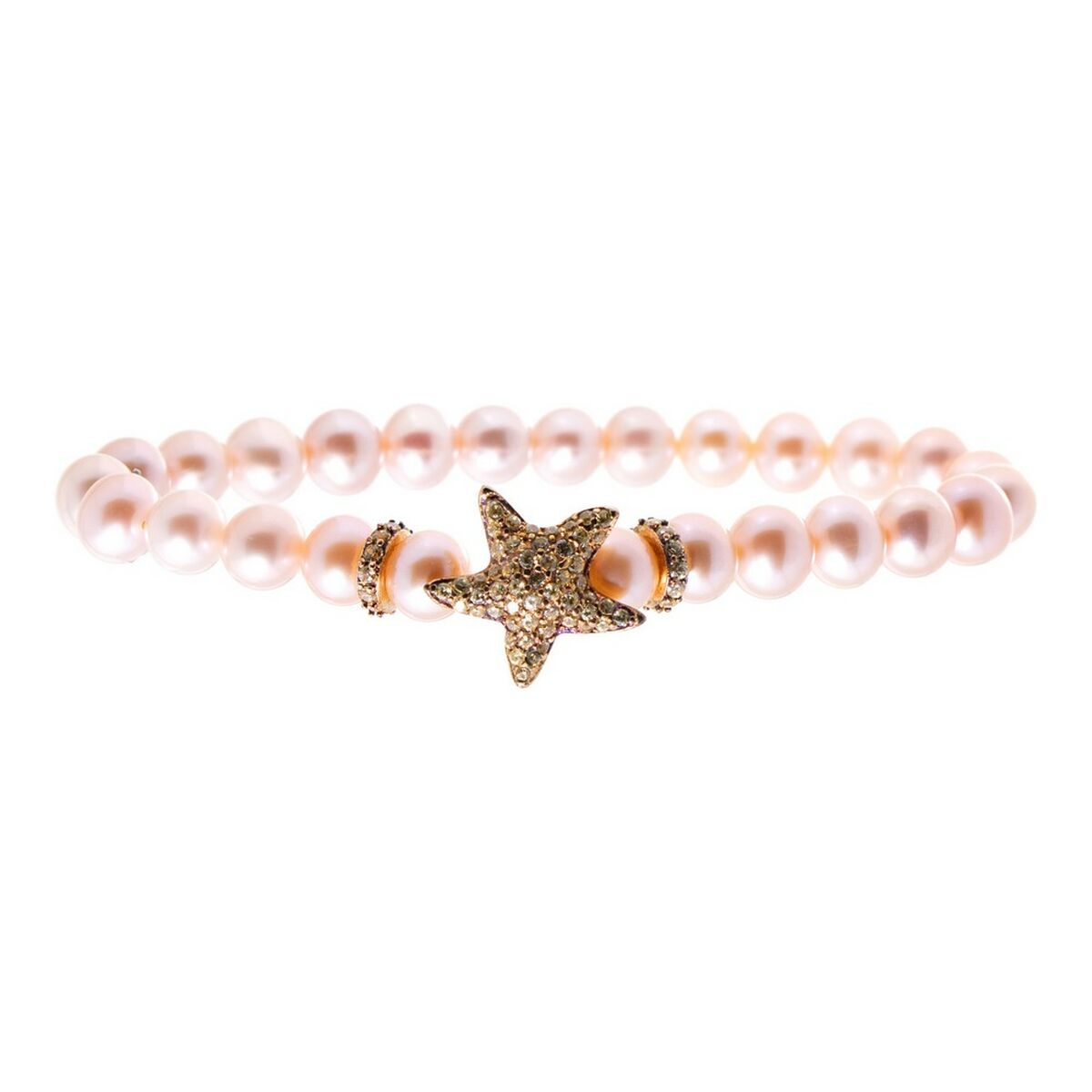 Ladies'Bracelet Lancaster JLA-BR-STAR-6-PE Golden Orange Zircons Sterling silver 16 mm