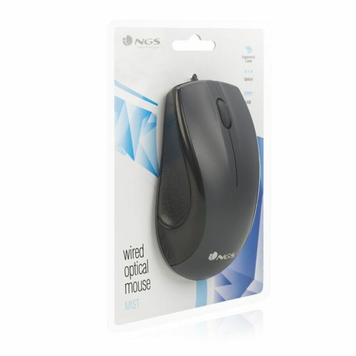 Optical mouse NGS Black Mist 800 dpi Black
