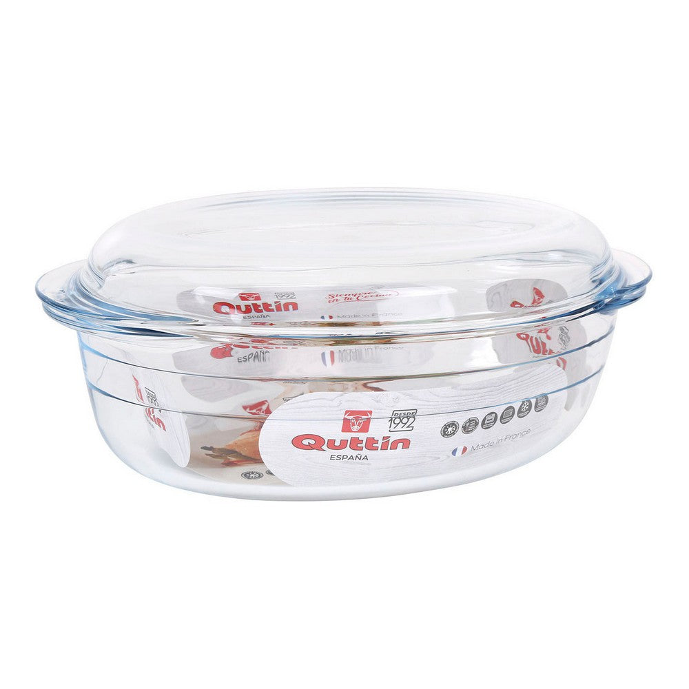 Casserole with lid Quttin Glass (3L + 1L)