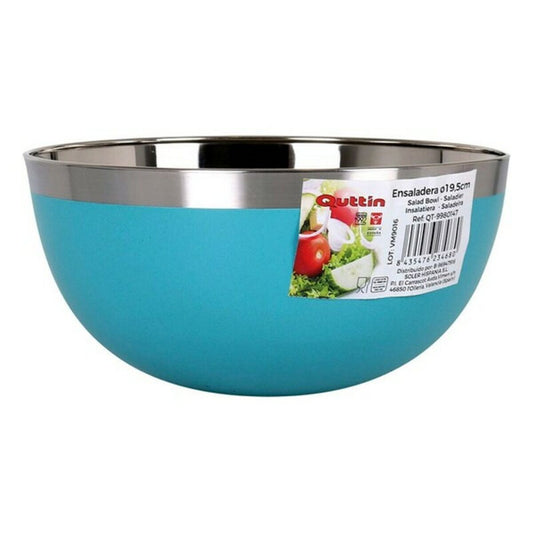 Salad Bowl Quttin 94076 Circular Steel (ø 19,4 x 9,4 cm) (19,4 x 9,4 cm)