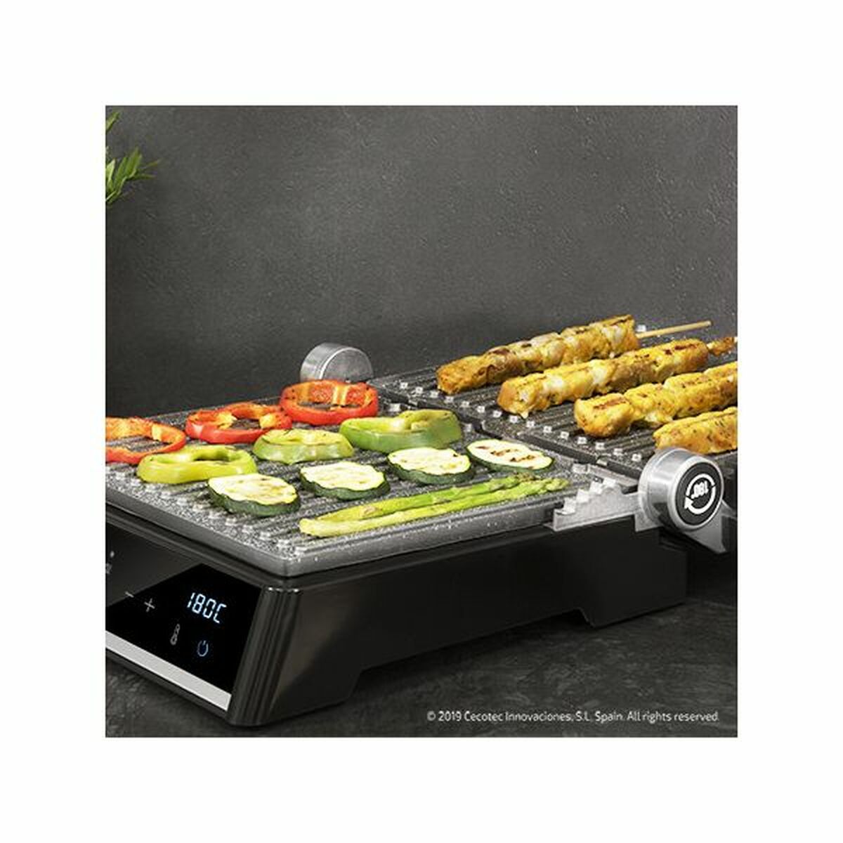 Contact Grill Cecotec Rock'nGrill Smart 2000W Black Stainless steel