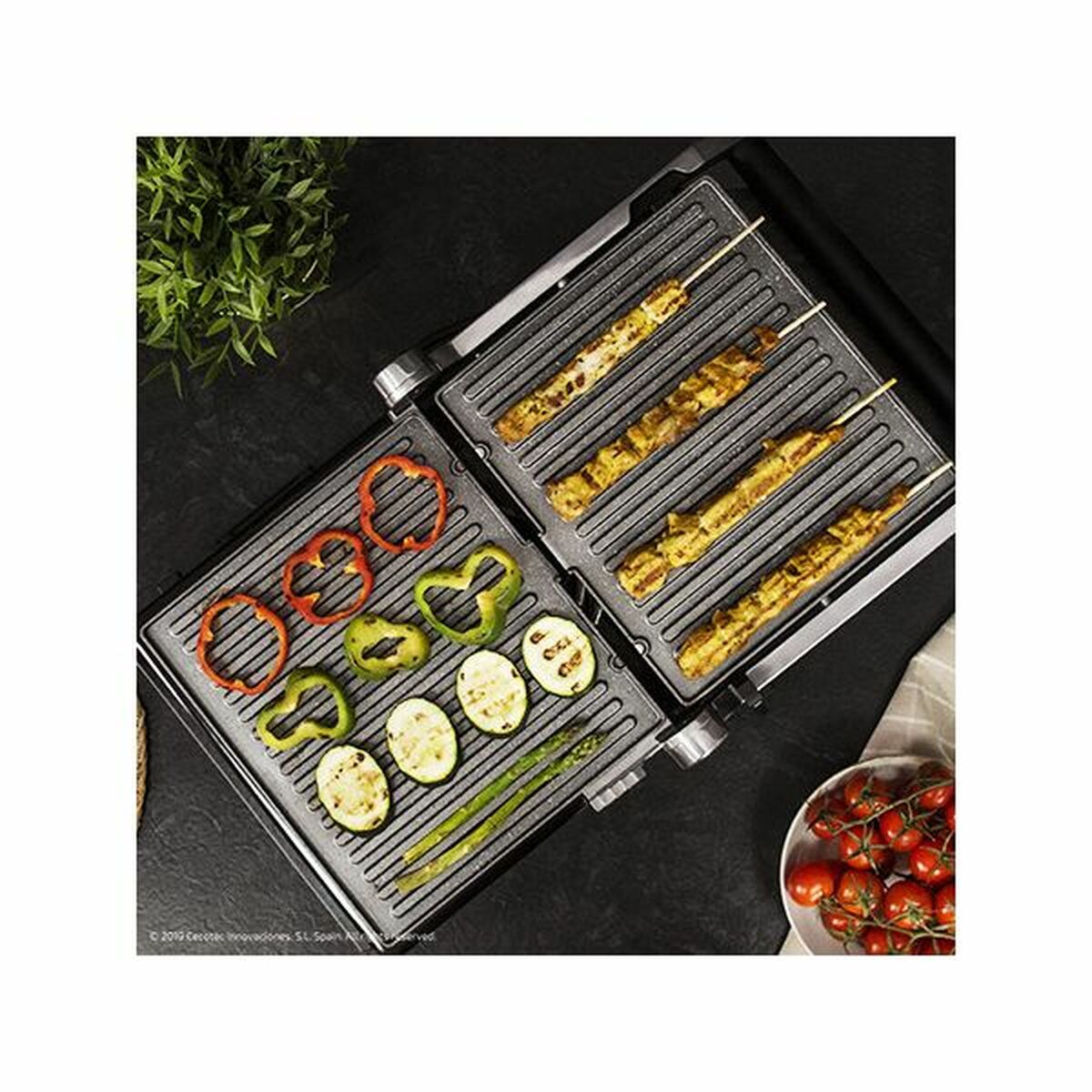 Contact Grill Cecotec Rock'nGrill Smart 2000W Black Stainless steel