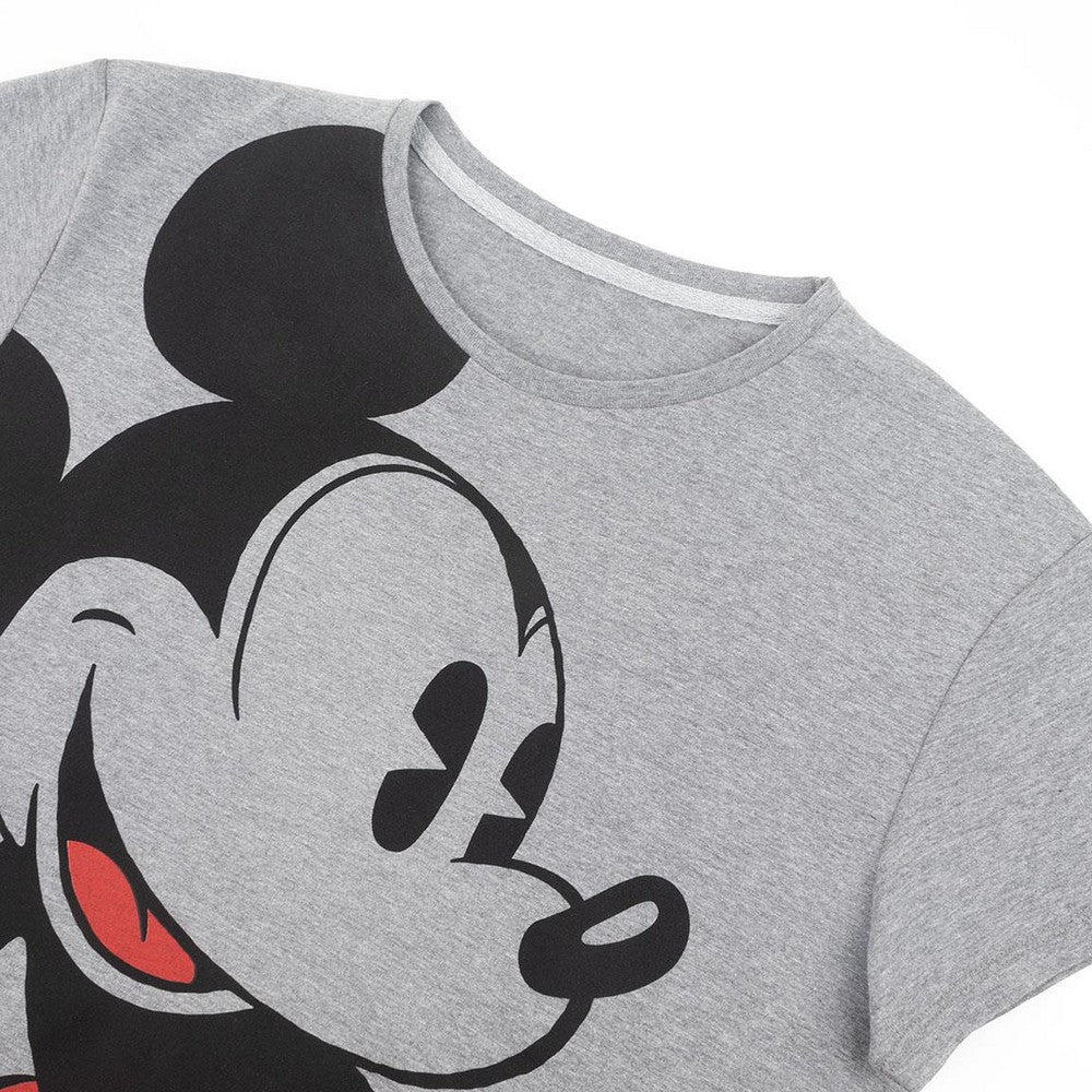 Women’s Short Sleeve T-Shirt Mickey Mouse Grey