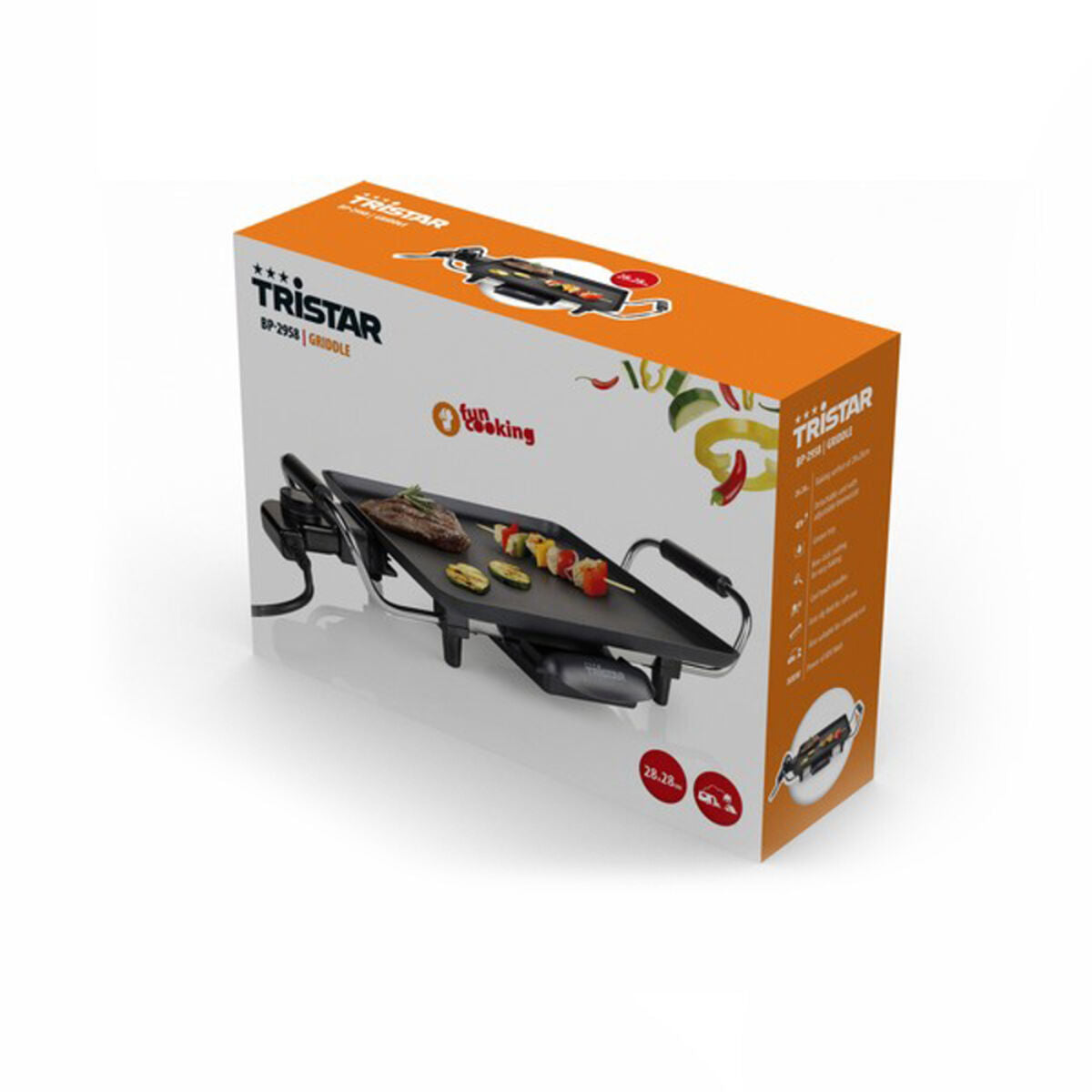 Barbecue Tristar BP2958 800W (28 x 28 cm) Black 800 W