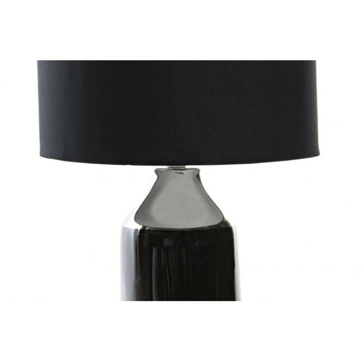 Desk lamp DKD Home Decor Black Polyester Silver Stoneware (32 x 32 x 52 cm)