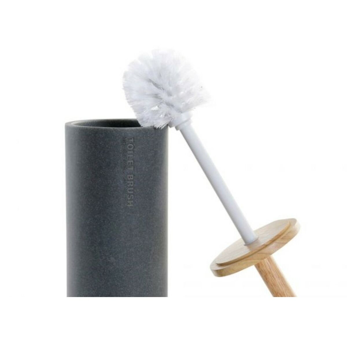 Toilet Brush DKD Home Decor Resin Bamboo (10 x 10 x 38 cm)