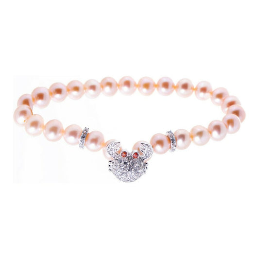 Ladies'Bracelet Lancaster JLA-BR-CRAB-1-PU Silver Pink Zircons Sterling silver 16 mm