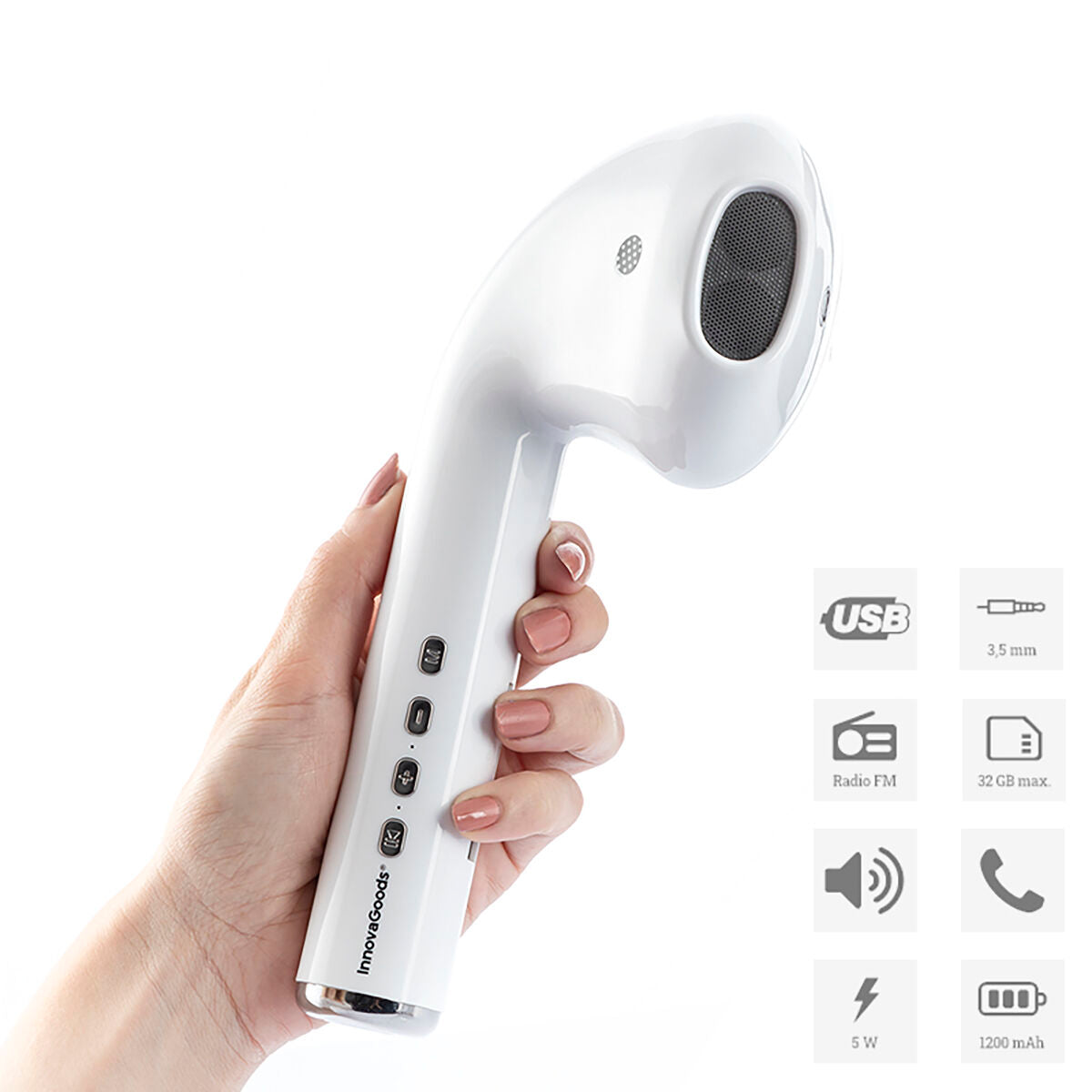 Giant Earphone-Shaped Multifunction Wireless Speaker Funsker InnovaGoods