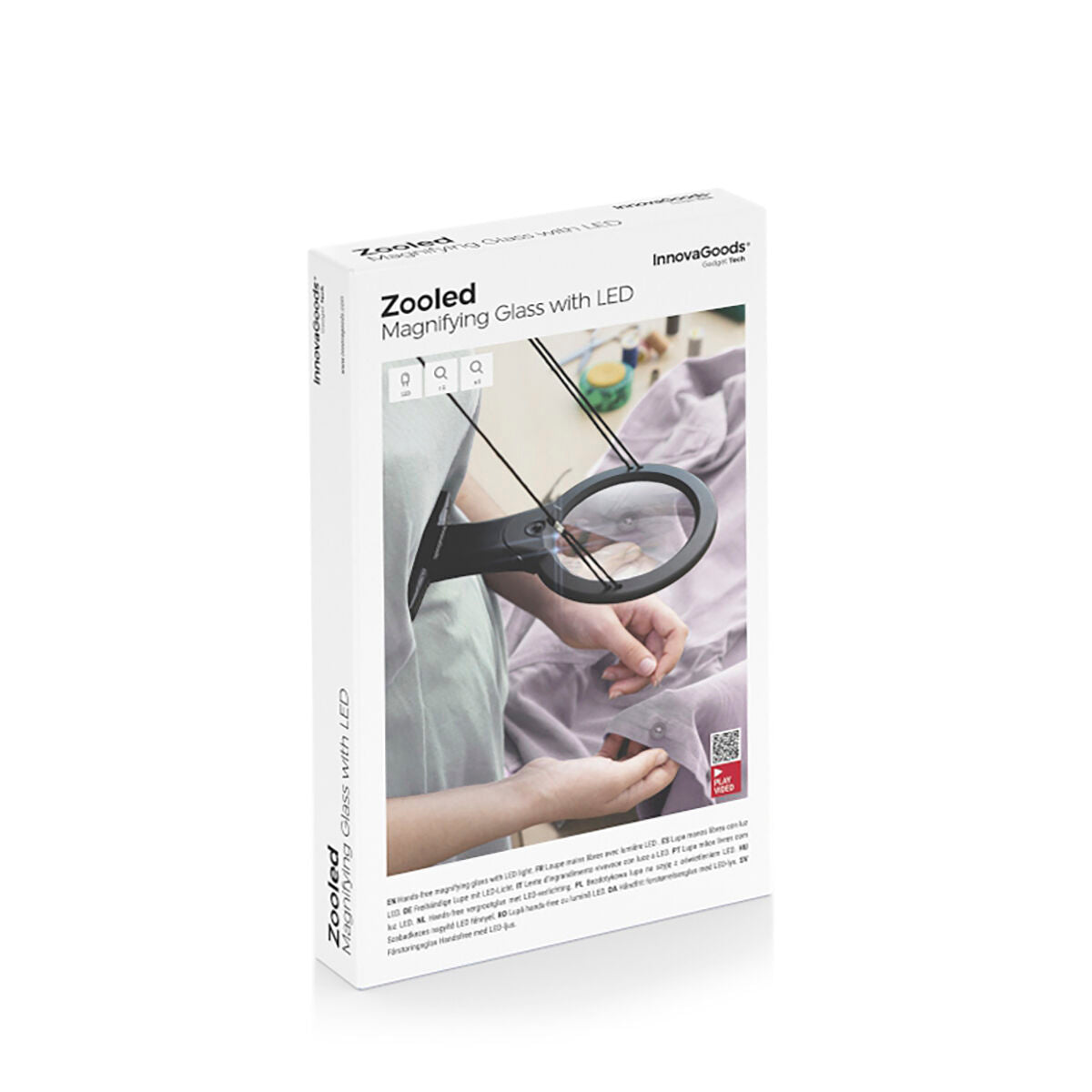 Hands-Free Magnifying Glass with LED light Zooled InnovaGoods