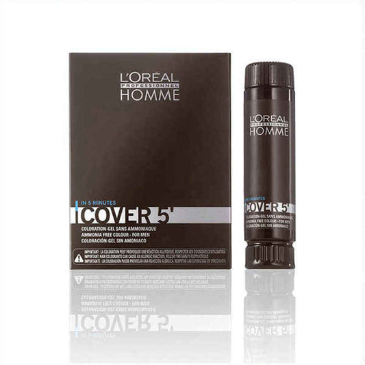 Anti-Ageing Colouring Gel L'Oreal Professionnel Paris Homme Cover 5' Nº 5 Semi-permanent (3 x 50 ml)