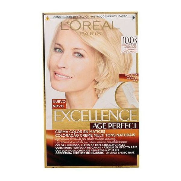 Permanent Anti-Ageing Dye Excellence Age Perfect L'Oreal Expert Professionnel Light golden blonde