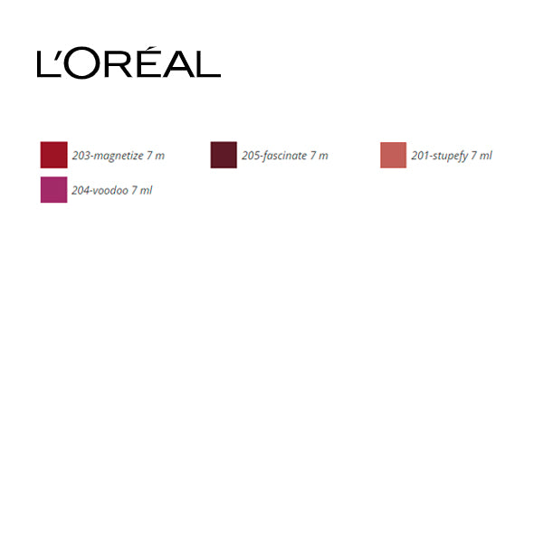 Lip-gloss Rouge Signature Metallics L'Oreal Make Up (7 ml)