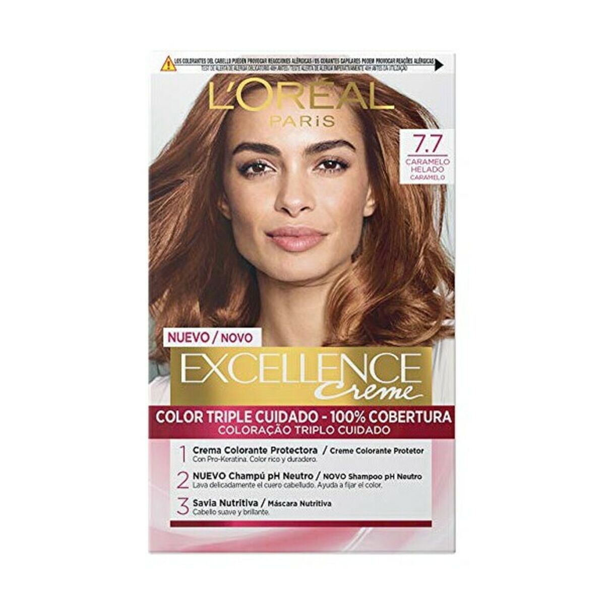 Permanent Dye L'Oréal Paris 7.7 Caramel