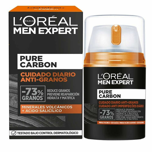 Cleansing Cream L'Oreal Make Up Men Expert Pure Carbon Moisturizing Mattifying finish Anti-acne (50 ml)