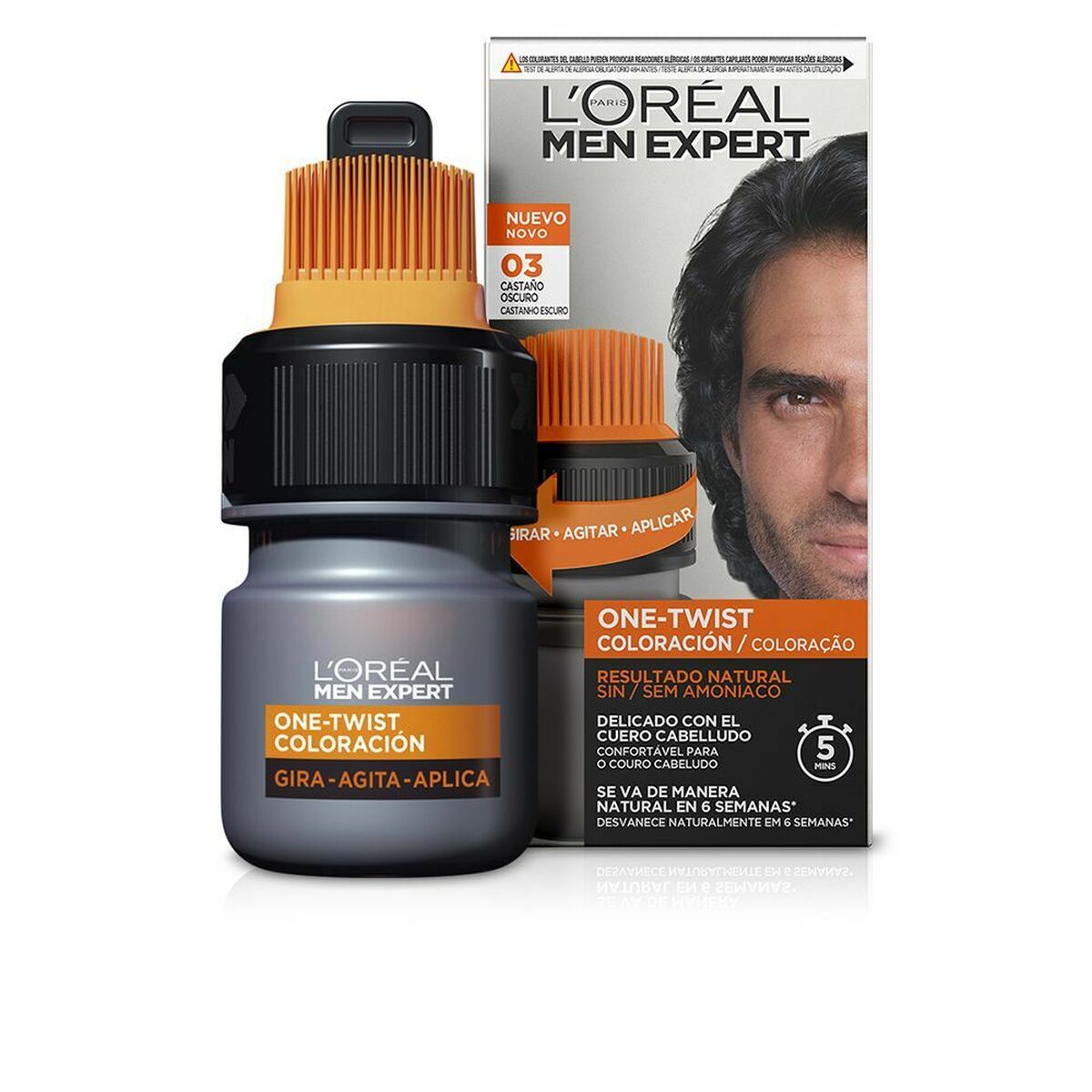 Semi-Permanent Tint L'Oreal Make Up Men Expert One-Twist #3 Brunette (50 ml)