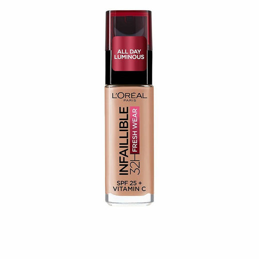 Crème Make-up Base L'Oreal Make Up Infalible Fresh Wear 160-lin rose Spf 25 (30 ml)