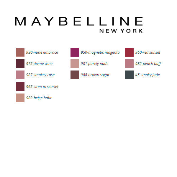 Lipstick Color Sensational Mattes Maybelline