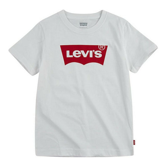 Child's Short Sleeve T-Shirt Levi's Batwing White Unisex