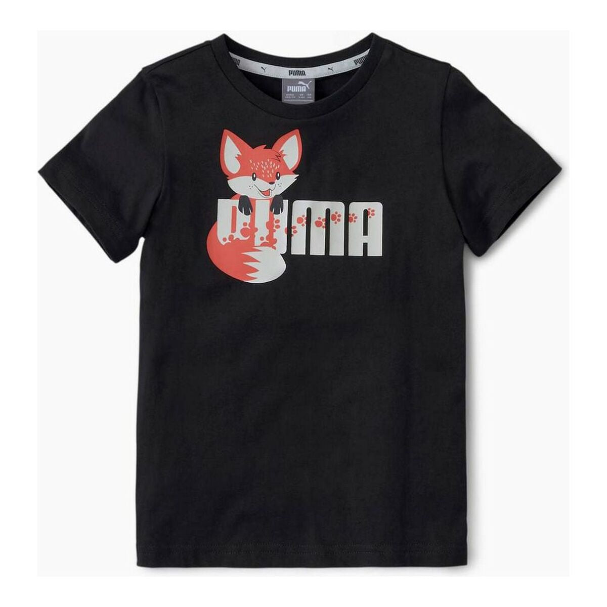 Child's Short Sleeve T-Shirt Puma ANIMALS TEE 583348 01 37 27 Black