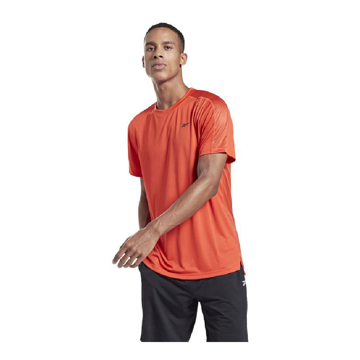 Men’s Short Sleeve T-Shirt Reebok Workout Ready Tech Orange