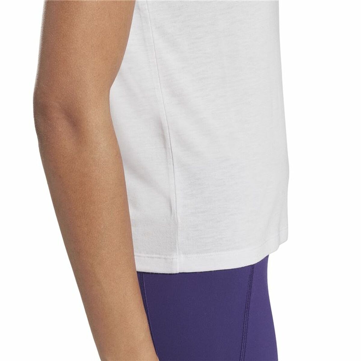 Women’s Short Sleeve T-Shirt Reebok Workout Ready Supremium Purple White