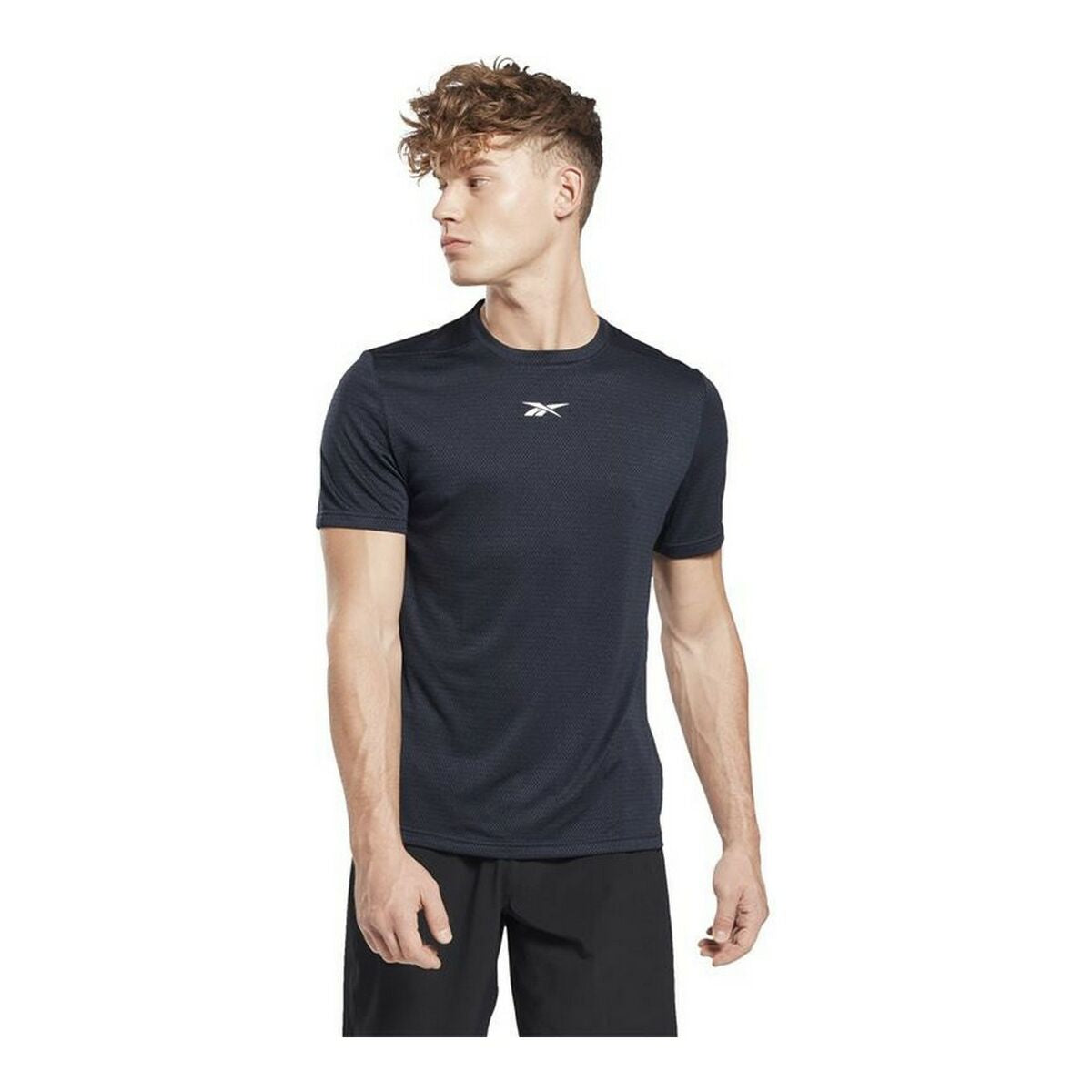 Short-sleeve Sports T-shirt Reebok Workout Ready Dark blue