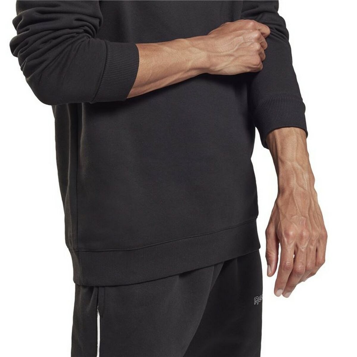 Men’s Sweatshirt without Hood Reebok Essentials Vector Black