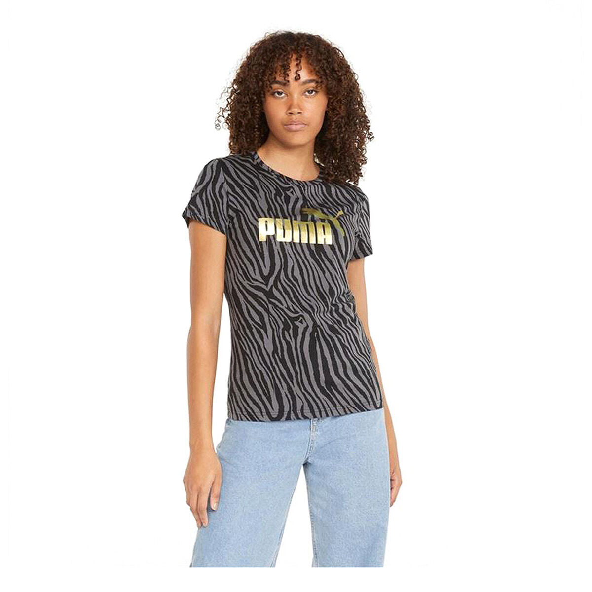 T-shirt Puma Essentials Tiger AOP Grey Black