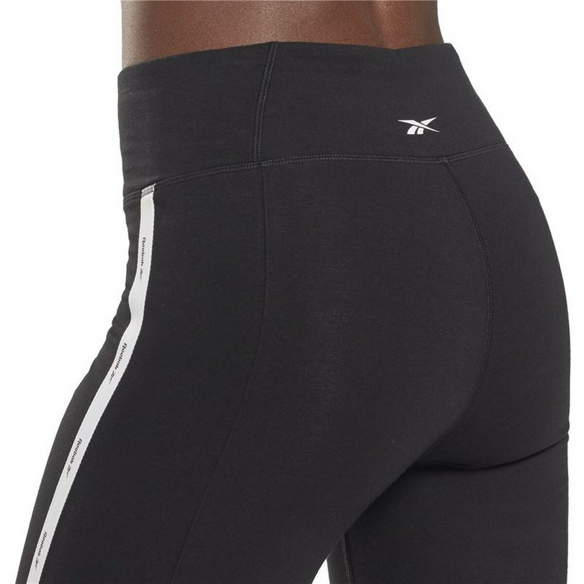 Sports Leggings Reebok  Pping Cotton W  Black