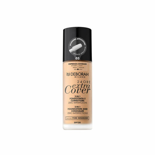 Crème Make-up Base 24 Ore Extra Cover Deborah Nº 03