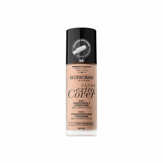 Crème Make-up Base 24 Ore Extra Cover Deborah Nº 04