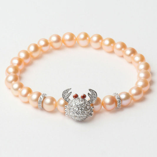 Ladies'Bracelet Lancaster JLA-BR-CRAB-1-PE Silver Orange Sterling silver 16 mm