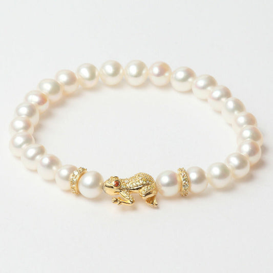 Ladies'Bracelet Lancaster JLA-BR-FROG-6-WH Golden White Sterling silver 16 mm