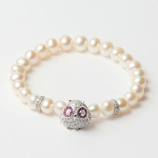 Ladies'Bracelet Lancaster JLA-BR-OWL-1-WH Silver White Sterling silver 16 mm