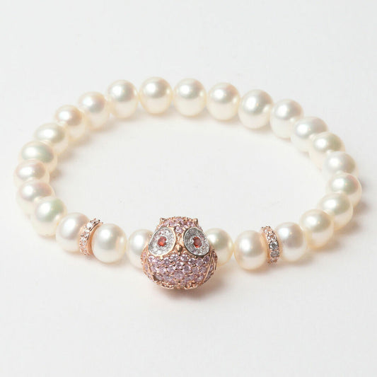 Ladies'Bracelet Lancaster JLA-BR-OWL-2-WH White Sterling silver 16 mm Pink