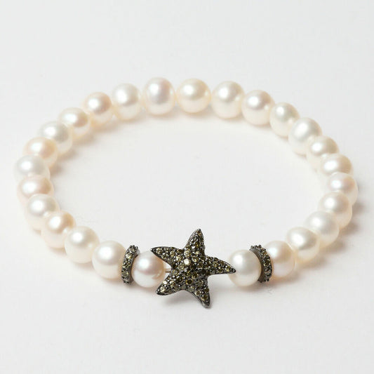 Ladies'Bracelet Lancaster JLA-BR-STAR-3-WH White Green Sterling silver 16 mm