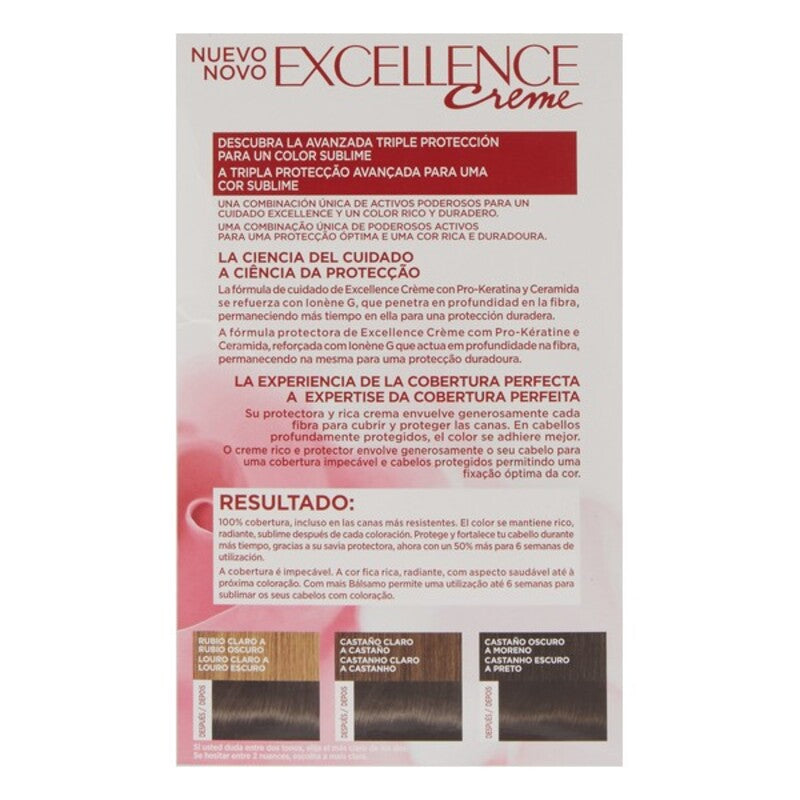 Permanent Dye Excellence L'Oreal Make Up Dark Brown