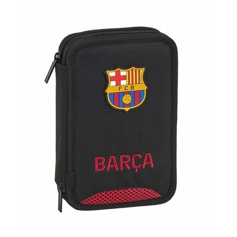 Double Pencil Case F.C. Barcelona Black (34 Pieces)