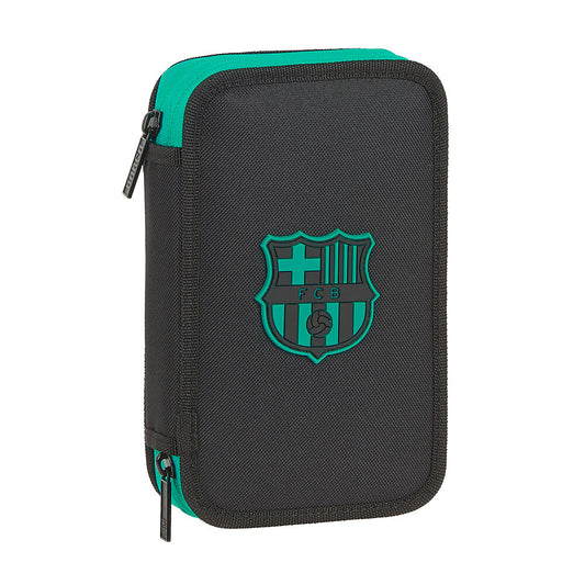 Double Pencil Case F.C. Barcelona Black (28 pcs)