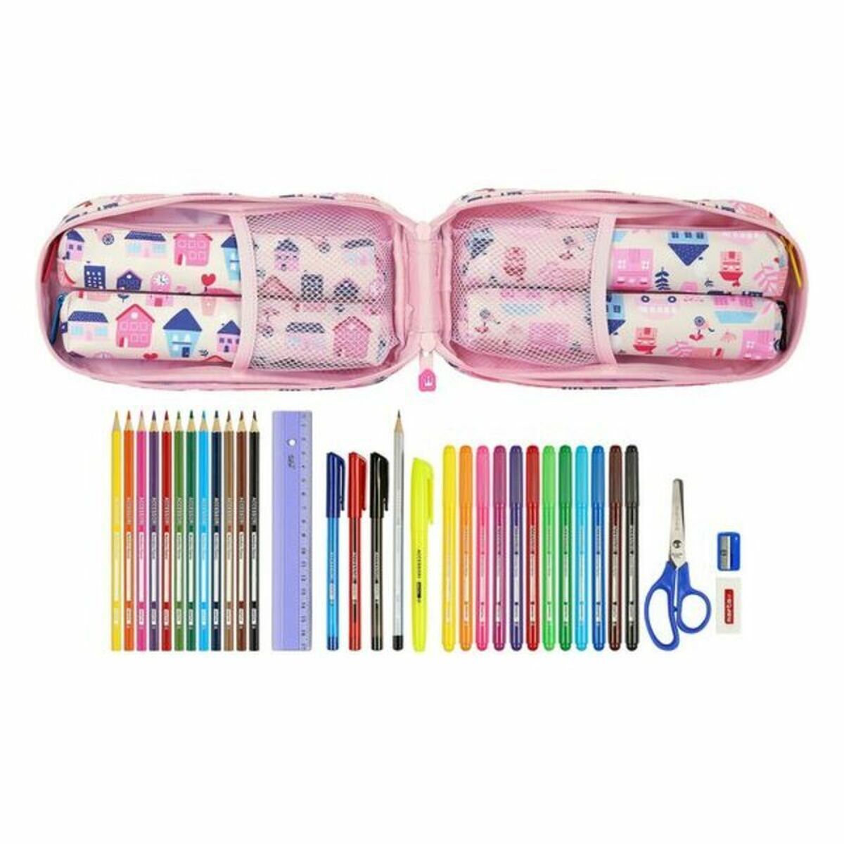 Backpack Pencil Case Glow Lab Welcome Home Pink (33 Pieces)