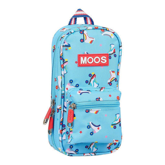 Backpack Pencil Case Rollers Moos Multicolour Light Blue