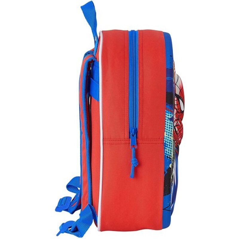 3D Child bag Spiderman Red Blue (27 x 32 x 10 cm)