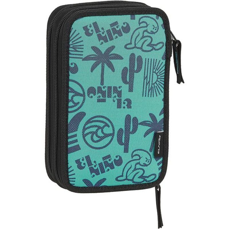 Double Pencil Case El Niño Beach Party Black Green (28 pcs)