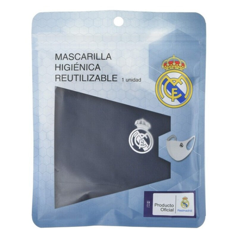 Hygienic Reusable Fabric Mask Real Madrid C.F. Children's Blue